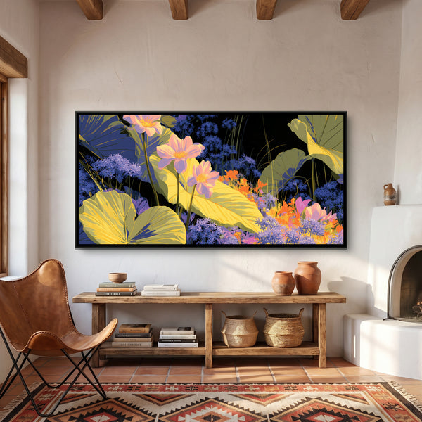 Tropical Jungle — framed canvas art hung on a wall
