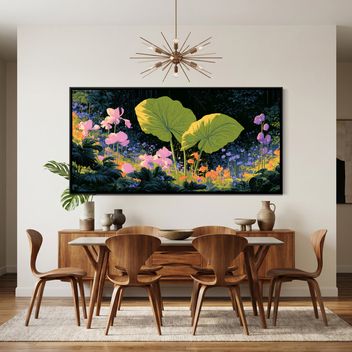 Tropical Jungle — canvas art shown in a styled room