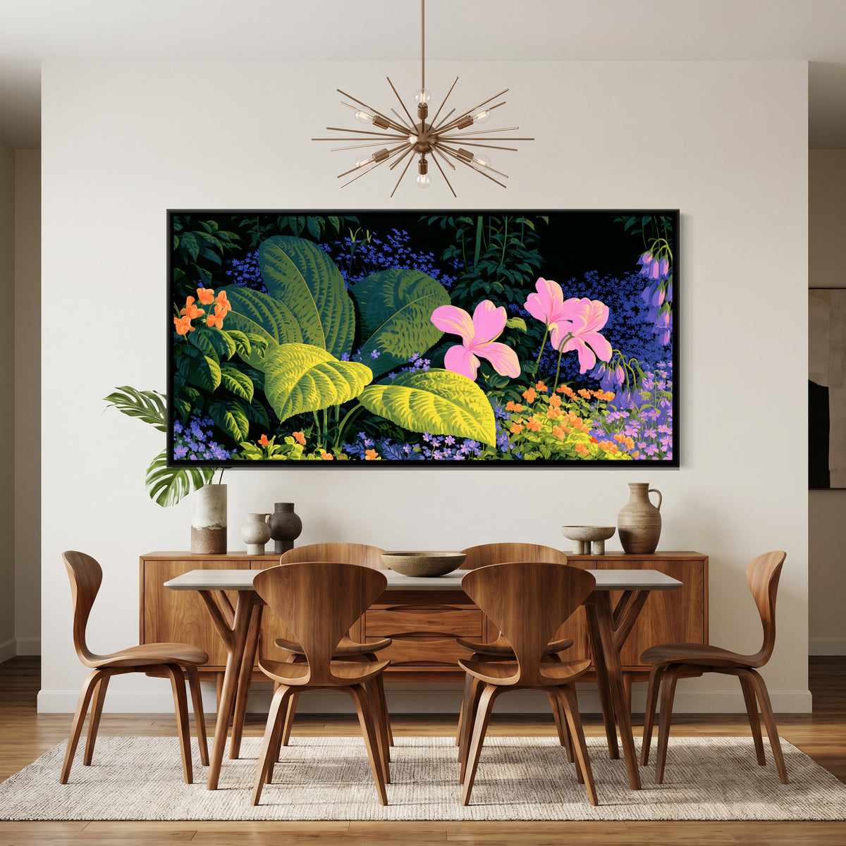 Tropical Jungle — canvas art shown in a second room setting