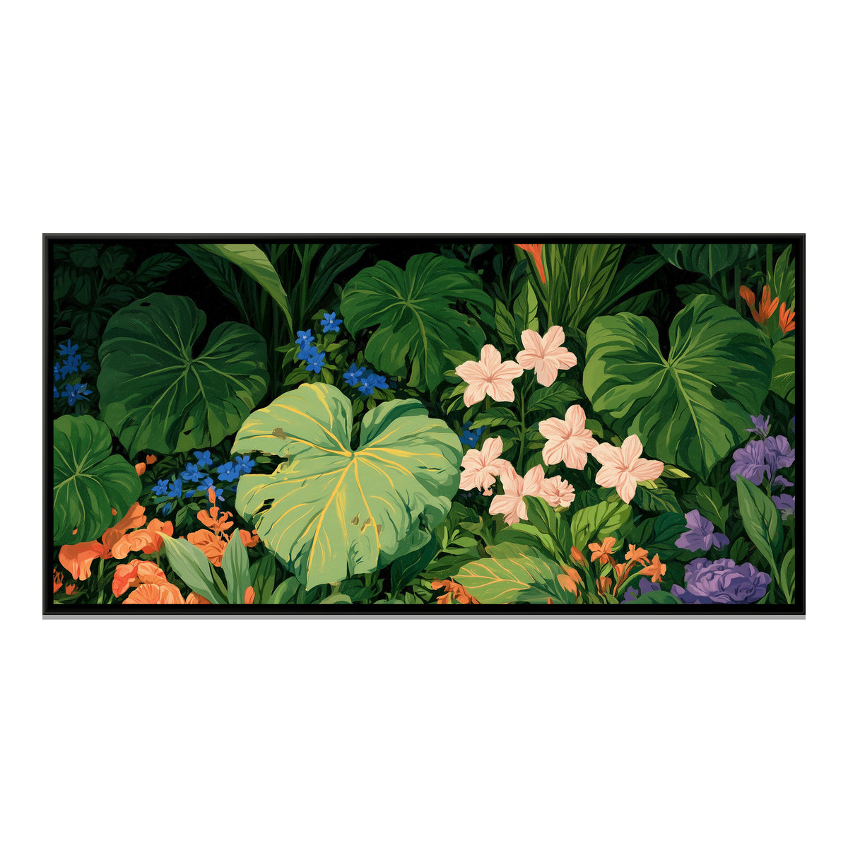 Tropical Jungle — framed canvas print, front view