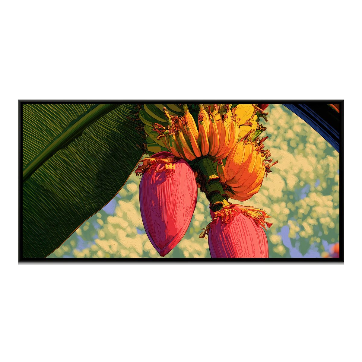 Banana Blossom — framed canvas print, front view
