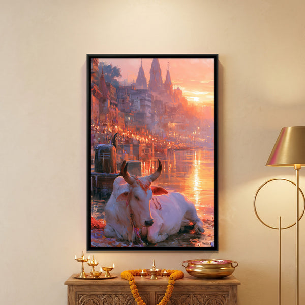 Nandi Ji — framed canvas art hung on a wall