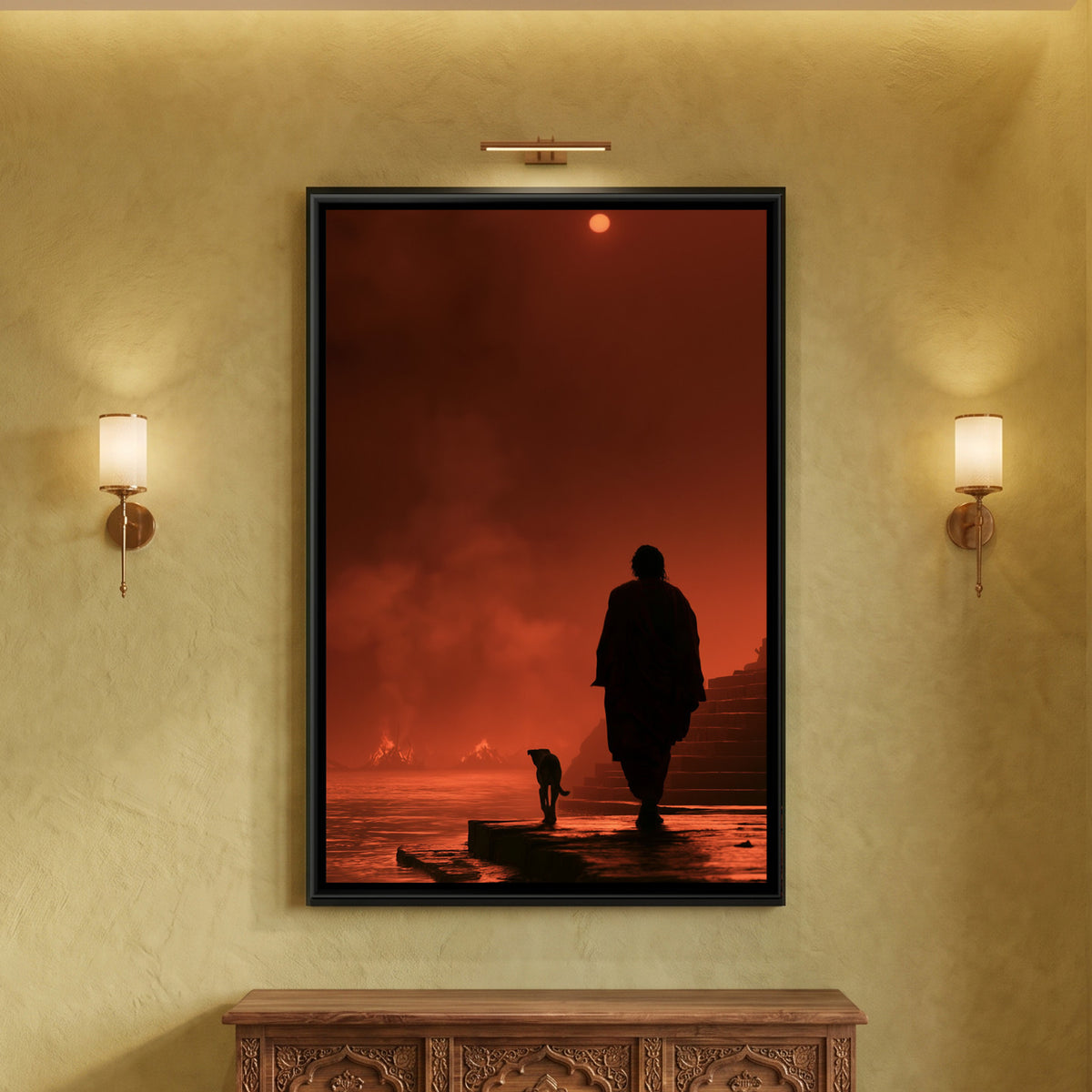 Bhairava — framed canvas art hung on a wall