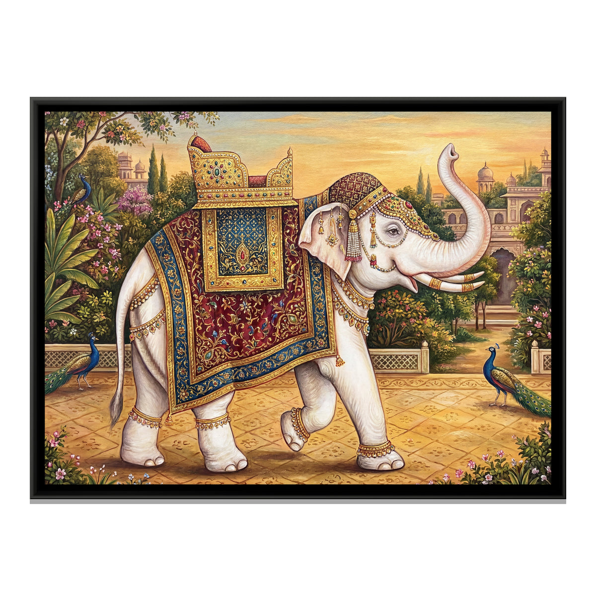 Royal Elephant — framed canvas print, front view