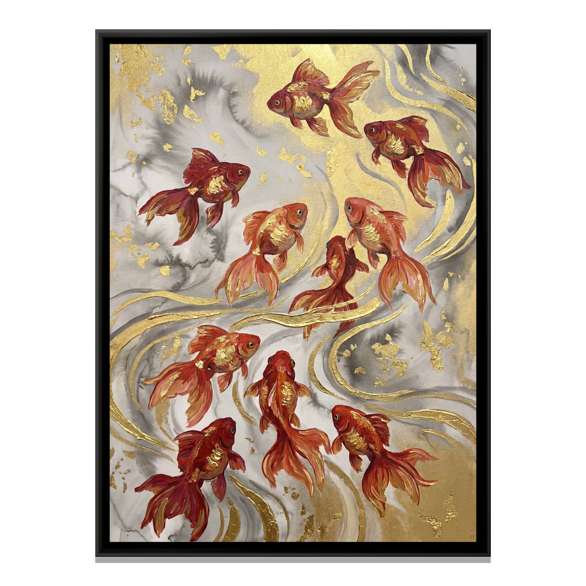 Goldfish — framed canvas print, front view