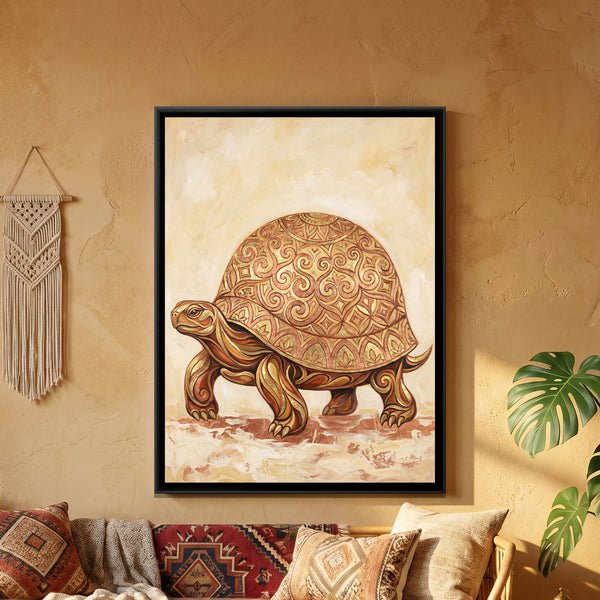 Vastu Tortoise — framed canvas art hung on a wall