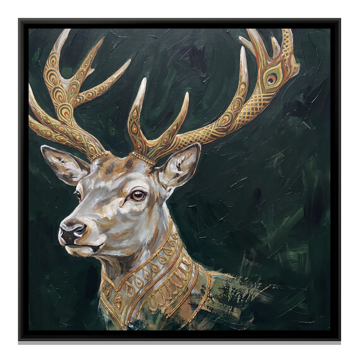 Stag — framed canvas print, front view