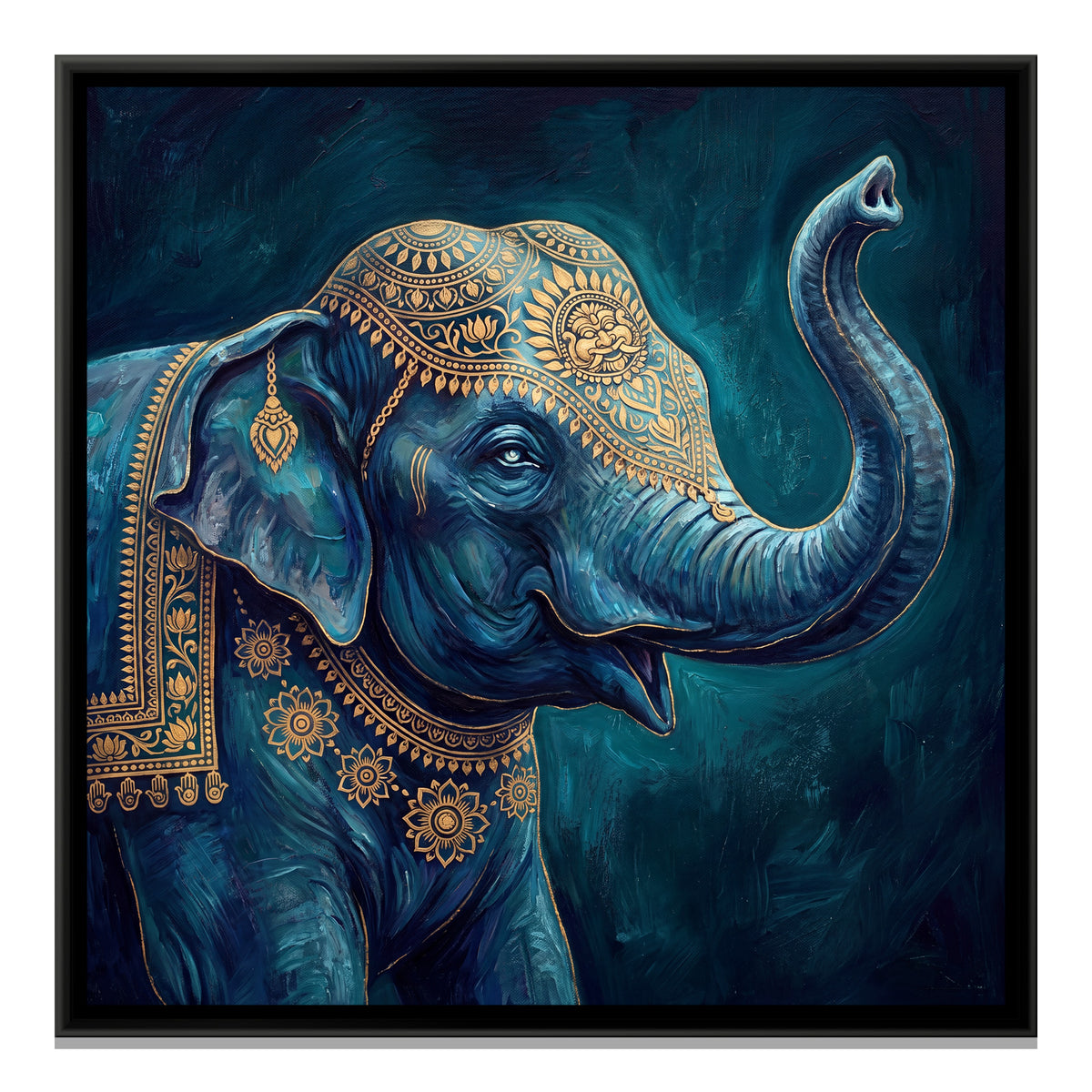 Elephant — framed canvas print, front view