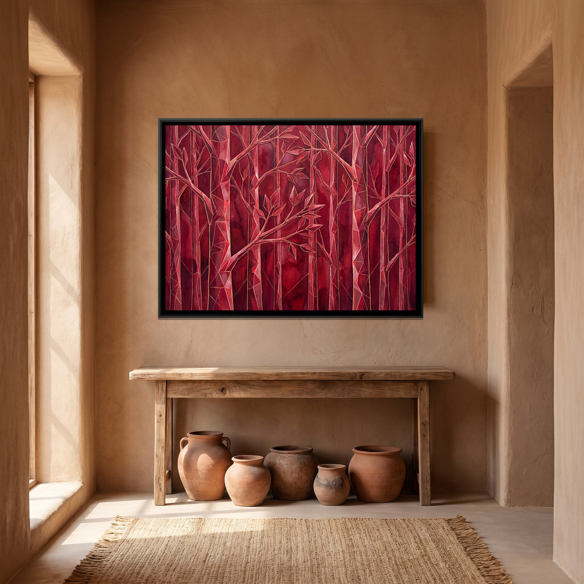 Birch Forest — canvas art shown in a second room setting