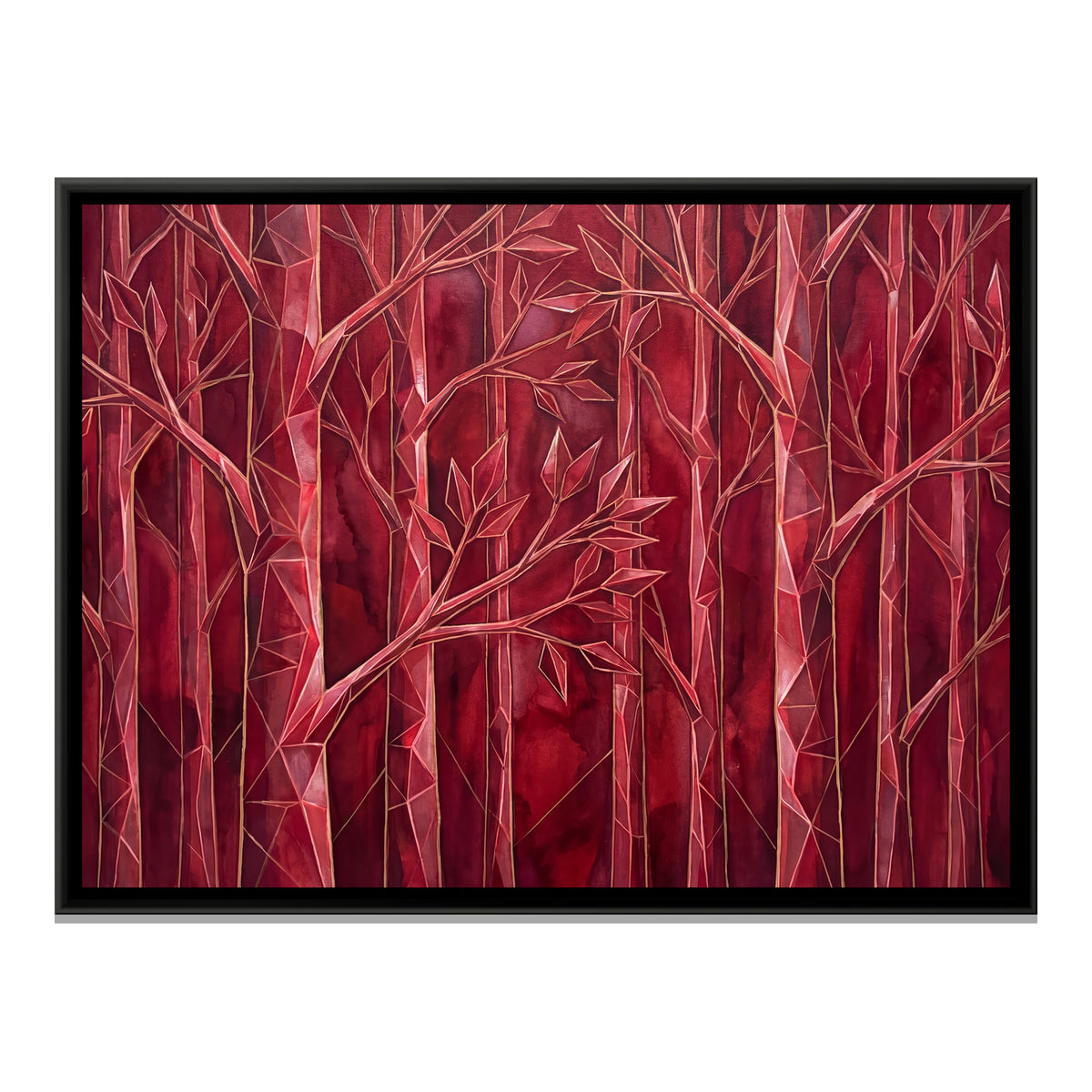 Birch Forest — framed canvas print, front view
