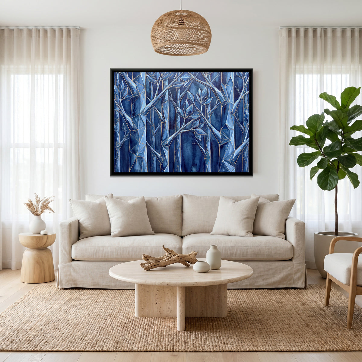 Birch Forest — canvas art shown in a second room setting