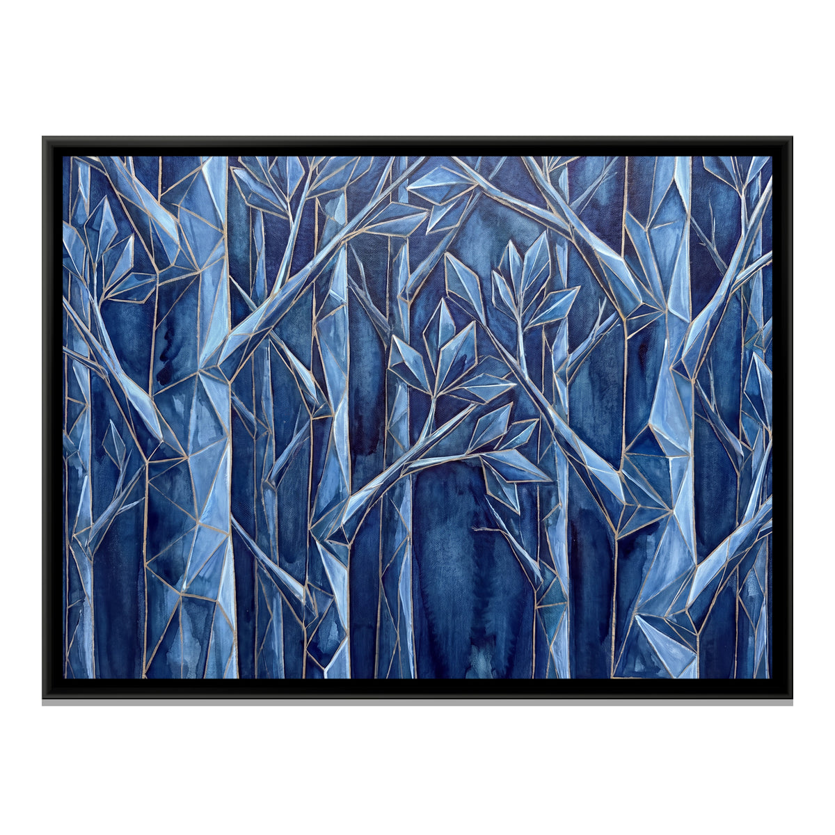 Birch Forest — framed canvas print, front view