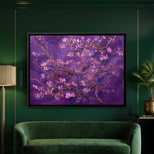 Cherry Blossom — framed canvas art hung on a wall