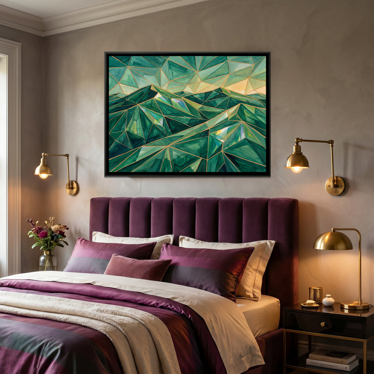 Rajasthan Dunes — canvas art shown in a second room setting