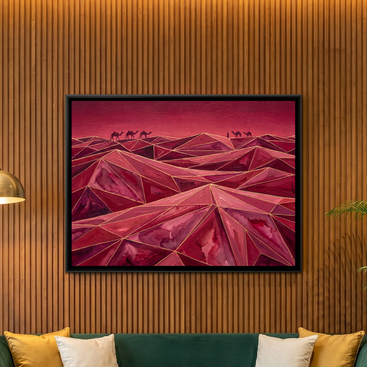 Rajasthan Dunes — framed canvas art hung on a wall