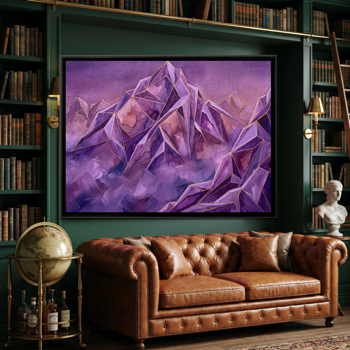 Himalayas — canvas art shown in a second room setting