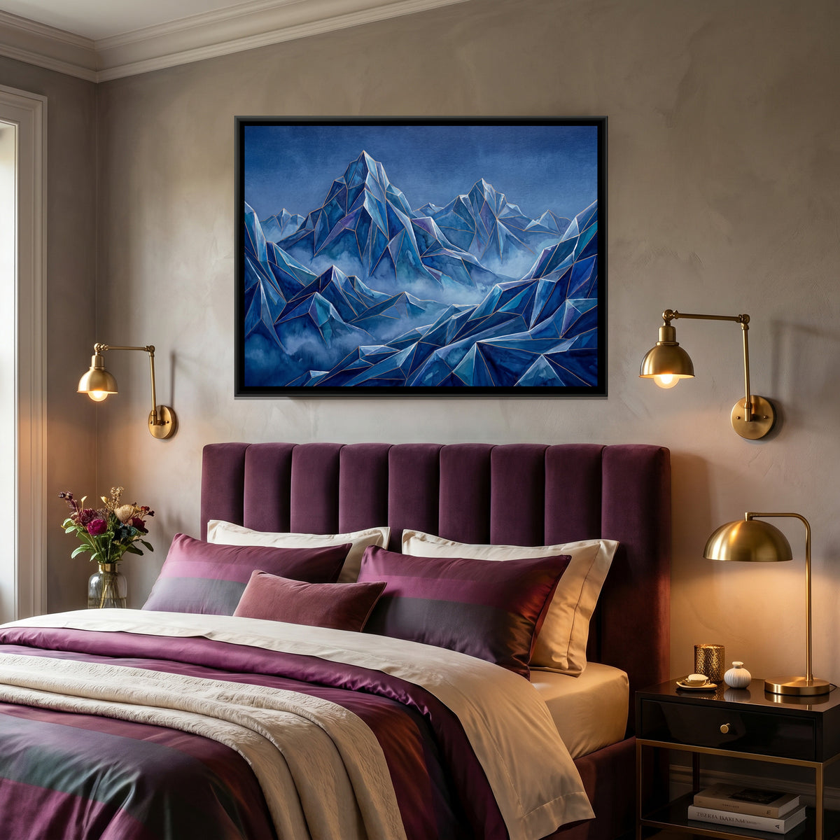 Himalayas — canvas art shown in a styled room