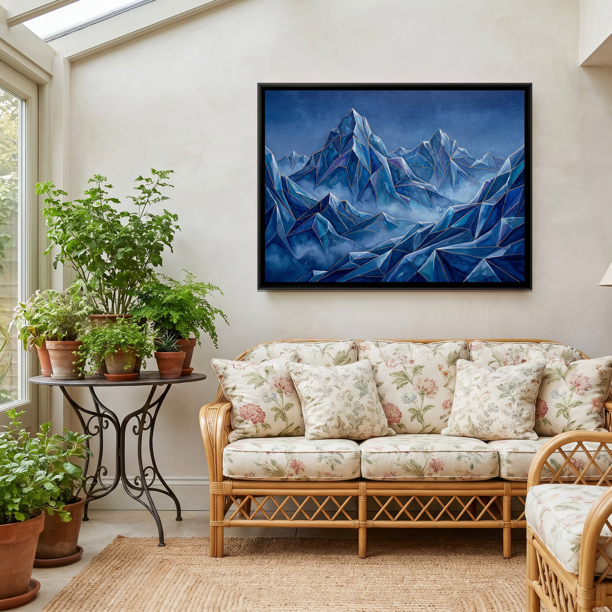 Himalayas — canvas art shown in a second room setting
