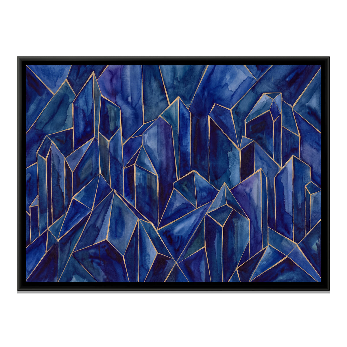 Abstract City Skyline — framed canvas print, front view