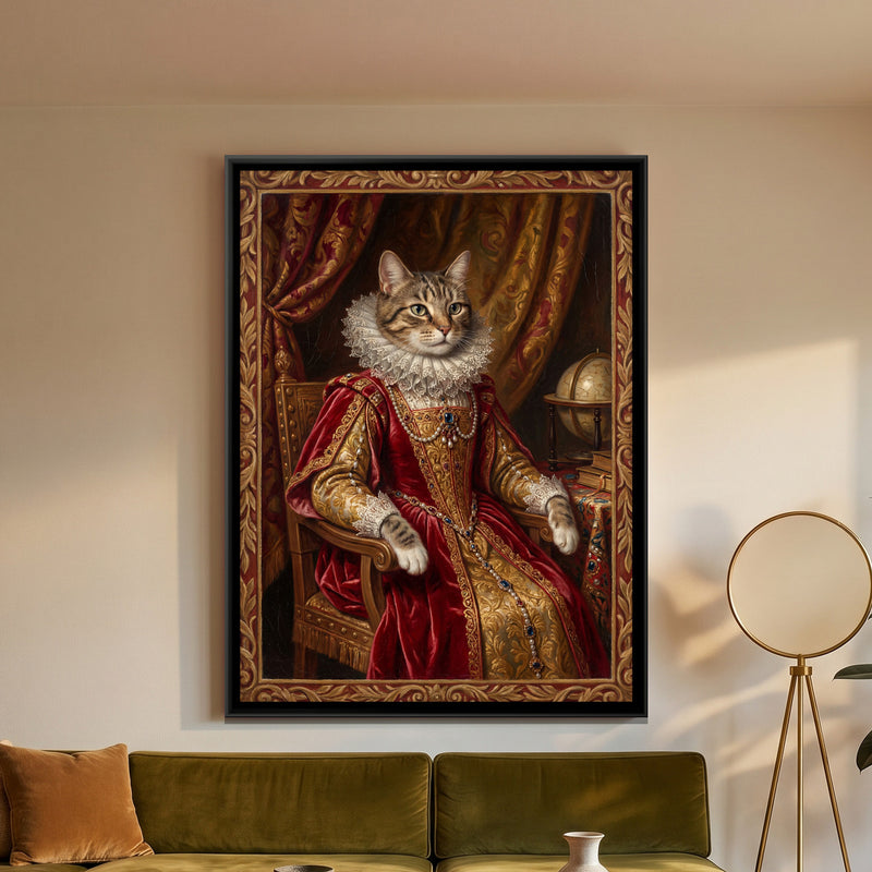 Renaissance Cat Portrait